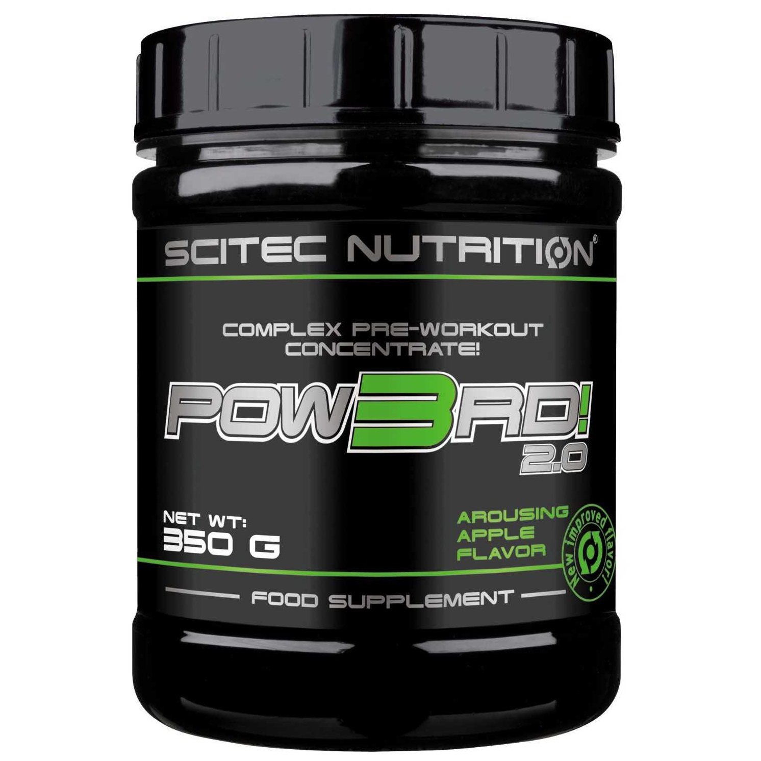 Scitec Nutrition Scitec Nutrition Pow3rd 2.0 Complex Pre-Workout Concetrate Συμπλήρωμα Διατροφής για την Ενίσχυση της Σωματικής, Μυικής Απόδοσης με Γεύση 350g - Arousing Apple