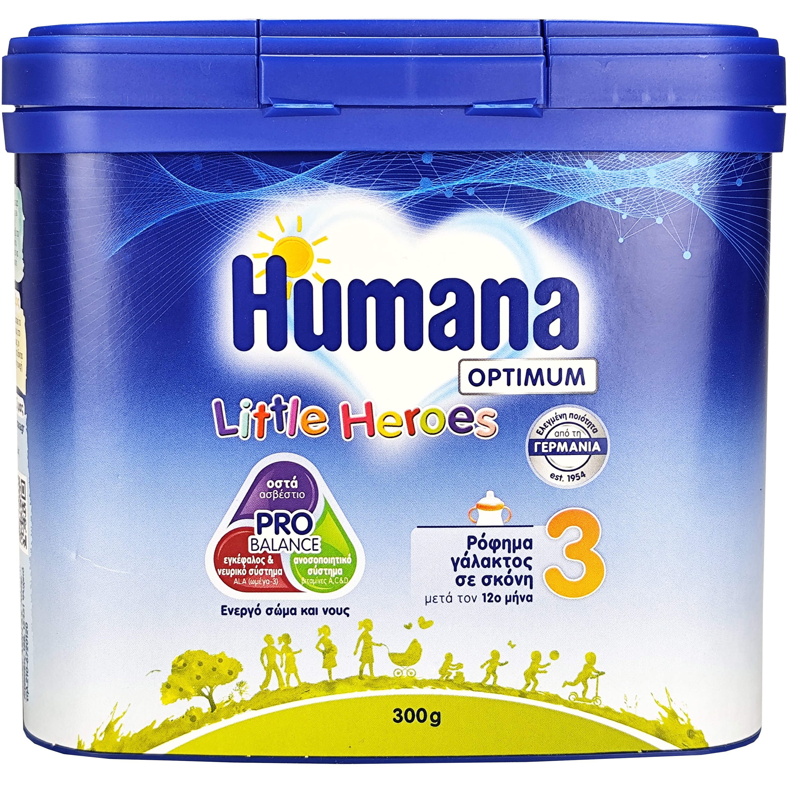 Humana Humana Optimum Little Heroes 3, 12m+ Βρεφικό Γάλα σε Σκόνη από τους 12 Μήνες για Σωστή Ανάπτυξη 300g