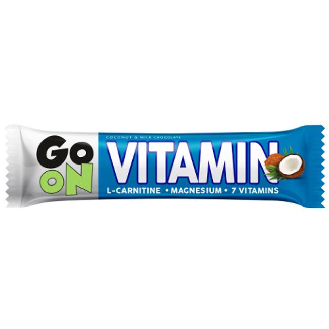 Go On Nutrition Go On Vitamin Bar Coconut & Milk Chocolate Μπάρα Καρύδας με Επικάλυψη Σοκολάτας Γάλακτος 50g