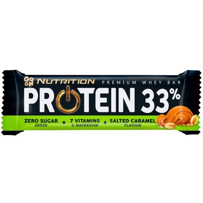 Go On Nutrition Go On Nutrition Premium Whey Protein 33% Bar with Salted Caramel & Peanut Butter Flavour Μπάρα Πρωτεΐνης με Γεύση Αλατισμένης Καραμέλας & Φυστικοβούτυρου 50g