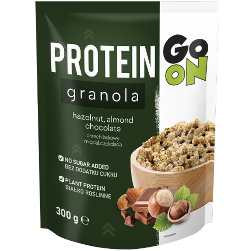 Go On Nutrition Go On Protein Granola Hazelnut, Almond & Chocolate Νιφάδες Δημητριακών με Σοκολάτα & Ξηρούς Καρπούς Χωρίς Προσθήκη Ζάχαρης 300g