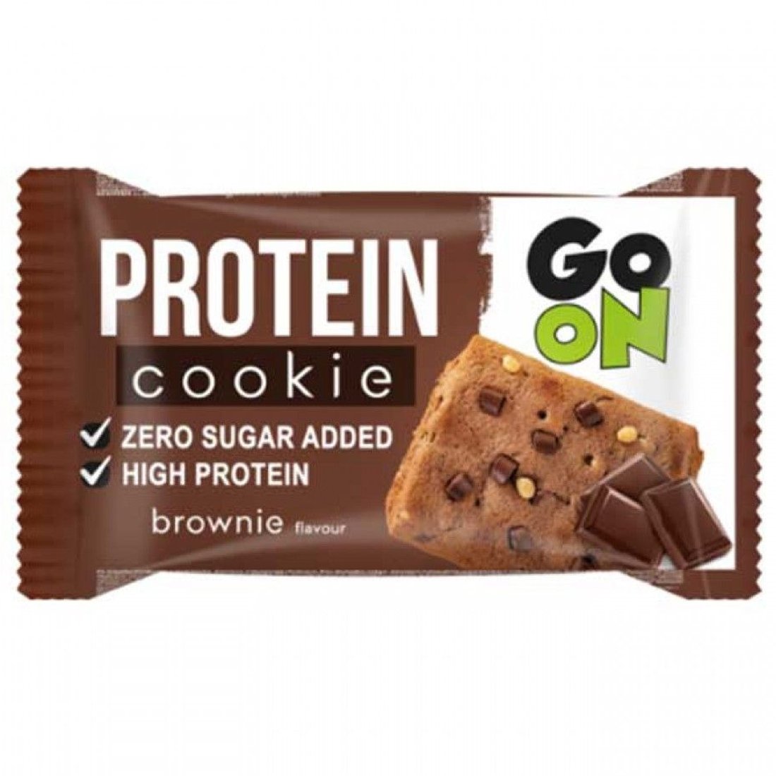 Go On Nutrition Go On Protein Cookie with Brownie Flavour Μπισκότο Πρωτεΐνης Χωρίς Προσθήκη Ζάχαρης με Γεύση Brownie 50g