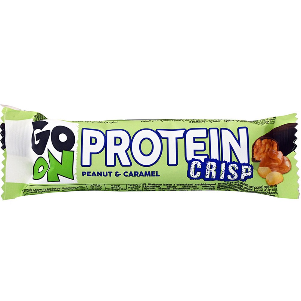 Go On Nutrition Go On Nutrition Crisp Protein Bar Peanut & Caramel Τραγανή Μπάρα Πρωτεΐνης με Δημητριακά & Γεύση Φιστίκι & Καραμέλα 50g