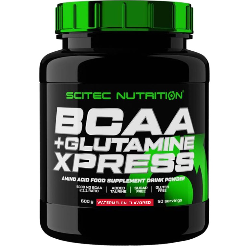 Scitec Nutrition Scitec Nutrition BCAA + Glutamine Xpress Amino Acid Drink Powder Συμπλήρωμα Διατροφής σε Σκόνη με Αμινοξέα Διακλαδισμένης Αλυσίδας & Γλουταμίνη 600g - Watermelon