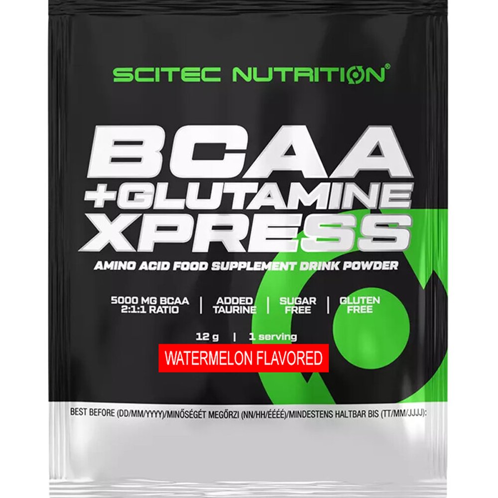 Scitec Nutrition Scitec Nutrition BCAA + Glutamine Xpress Amino Acid Drink Powder Συμπλήρωμα Διατροφής σε Σκόνη με Αμινοξέα Διακλαδισμένης Αλυσίδας & Γλουταμίνη 12g - Watermelon