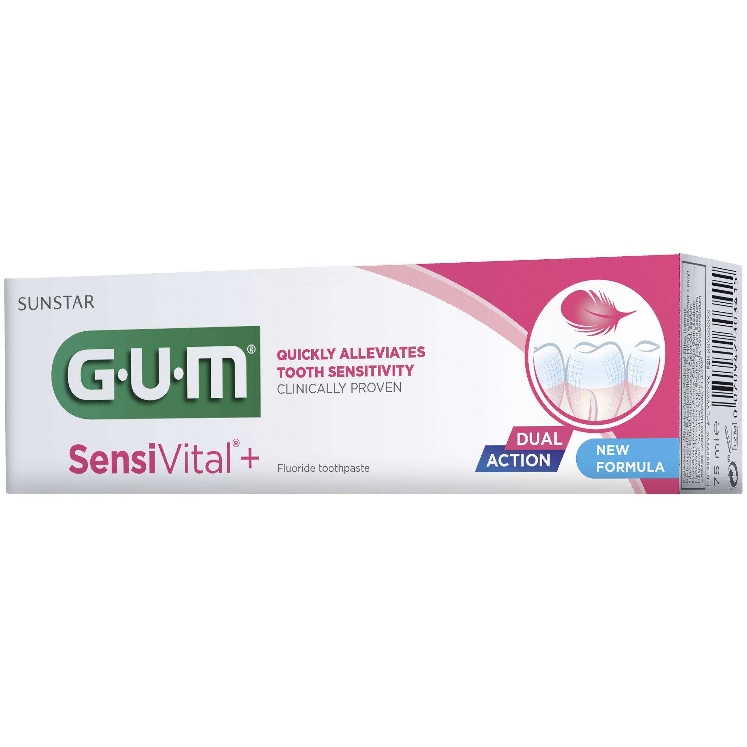 Gum Gum 1722 Sensivital+ Toothpaste Οδοντόκρεμα Κατάλληλη για Ευαίσθητα Ούλα & Δόντια, 75ml