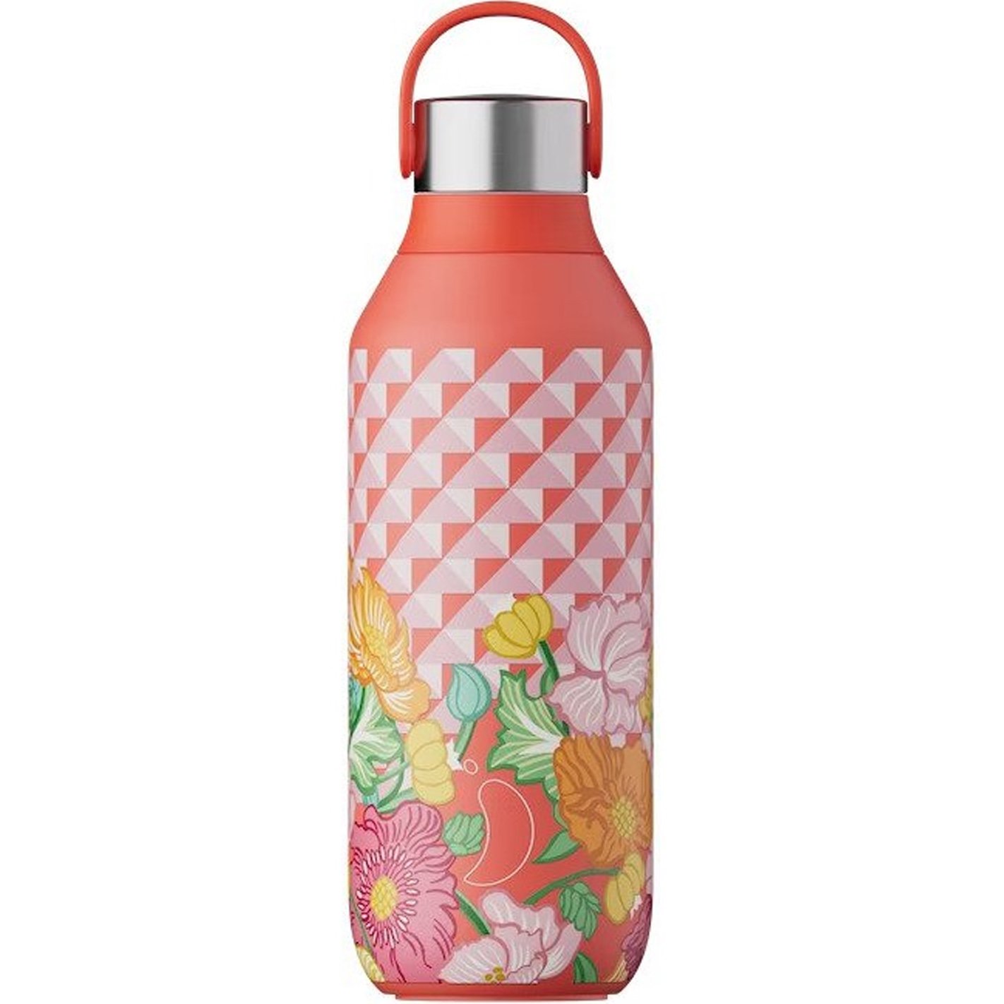 Chilly's Chilly's Series 2 Liberty Bottle Ανοξείδωτο Μπουκάλι Θερμός με Σχέδιο 500ml, Κωδ 22630 - Poppy Trelis