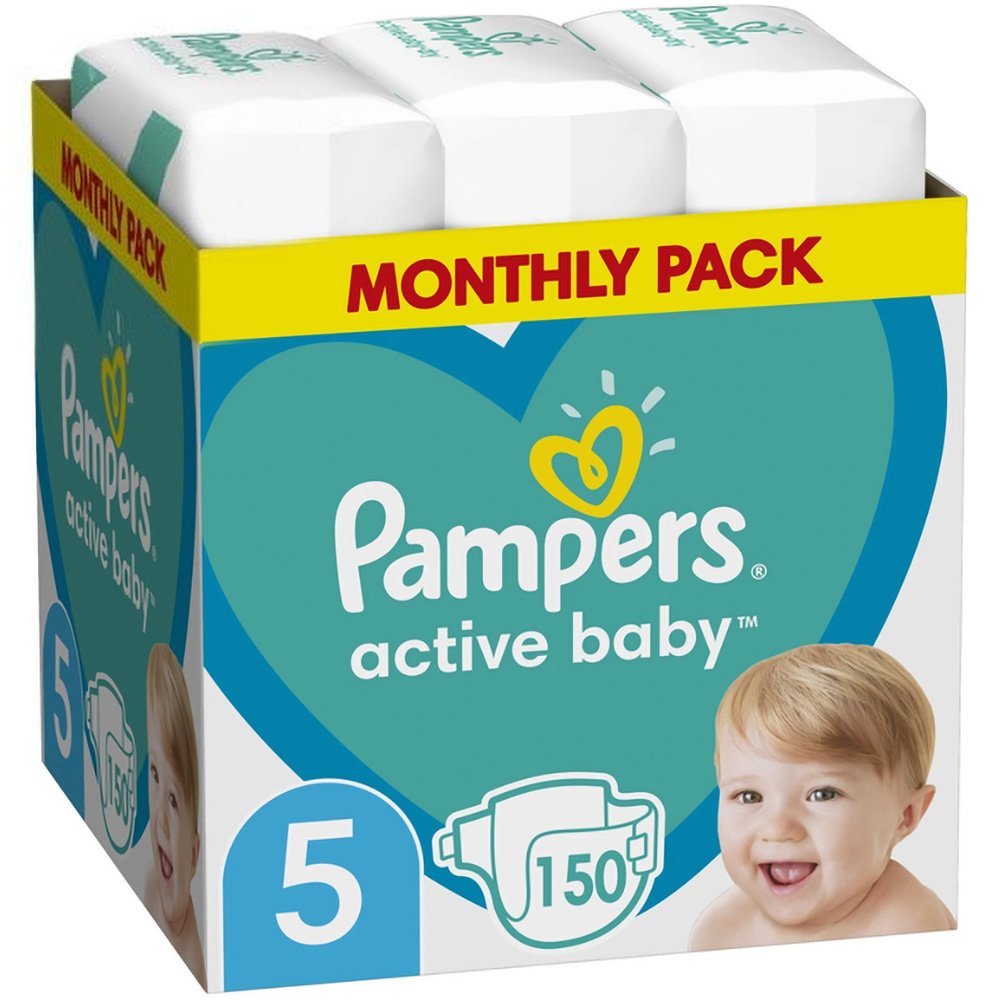 Pampers Active Baby Πάνες Monthly Pack No5 (11-16 kg) 150 Πάνες