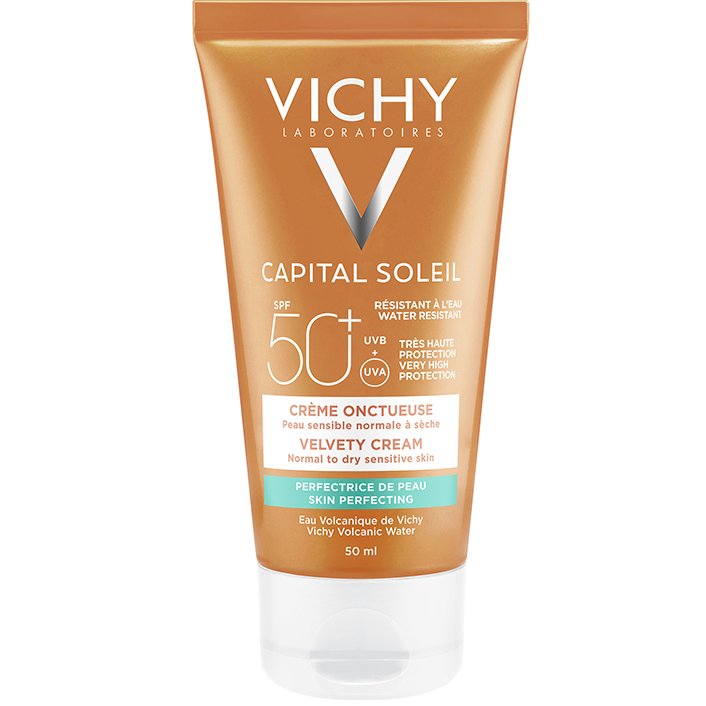 Vichy Vichy Capital Soleil Velvety Creme Spf50+ Αντηλιακή Κρέμα Προσώπου Πολύ Υψηλής Προστασίας για Βελούδινη Επιδερμίδα 50ml