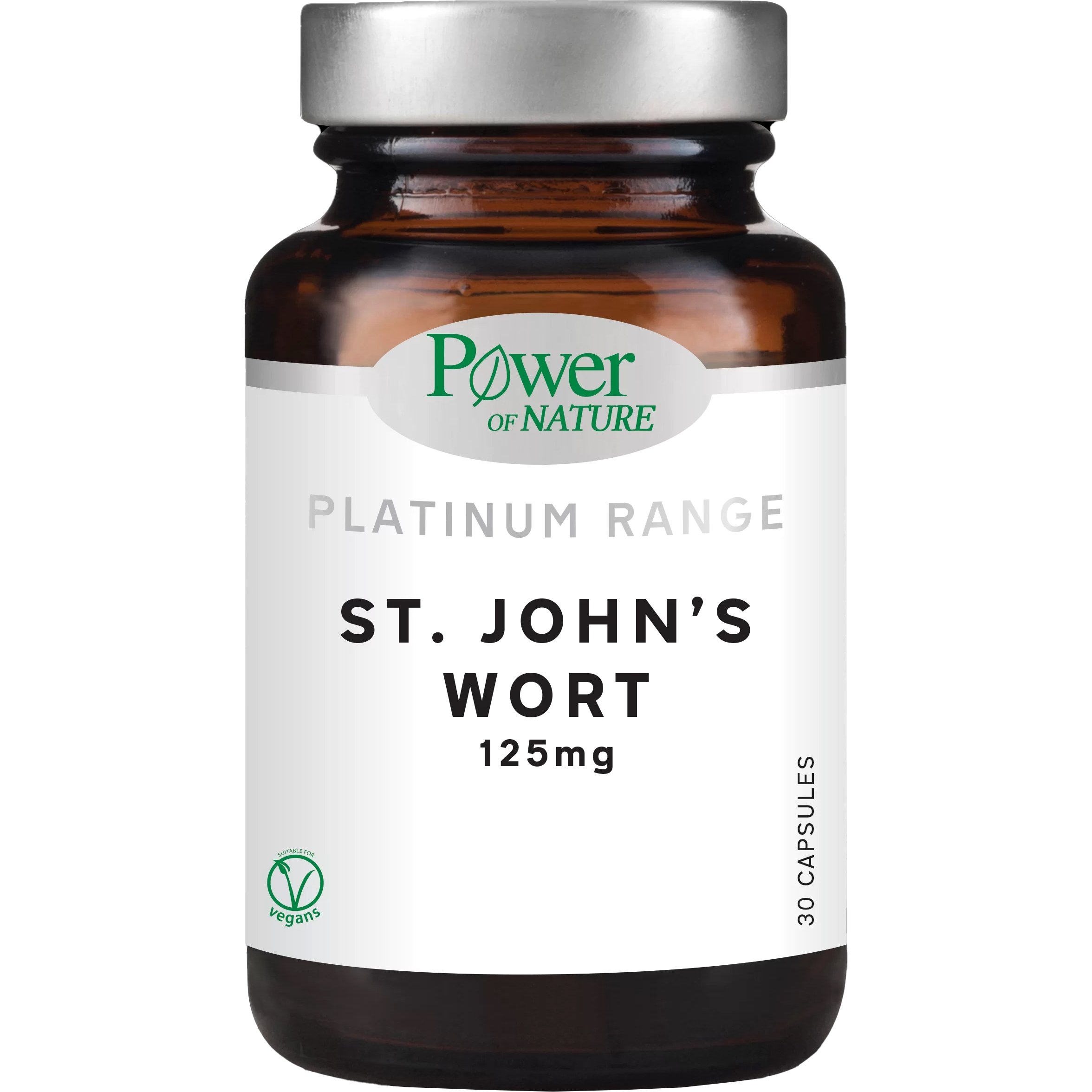 Power Health Power Health Platinum Range St. John's Wort 125mg Συμπλήρωμα Διατροφής με Βαλσαμόχορτο για Ψυχική Ηρεμία & Αντιμετώπιση της Κατάθλιψης 30caps