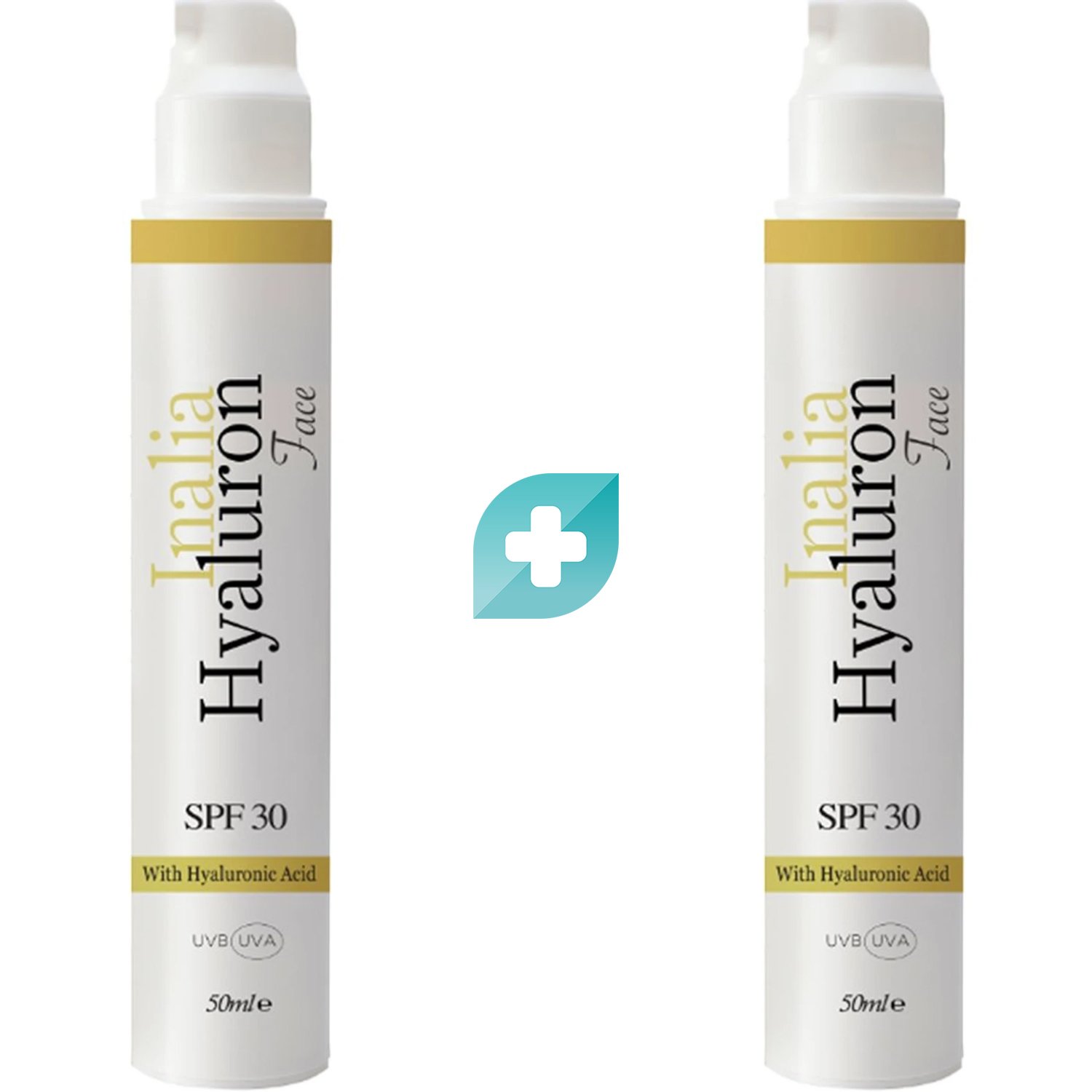 Inalia Σετ Inalia Hyaluron Face Spf30 Ενυδατική Κρέμα Προσώπου Μεσαίας Προστασίας με Υαλουρονικό Οξύ & Πανθενόλη για Όλους τους Τύπους Δέρματος 2x50ml