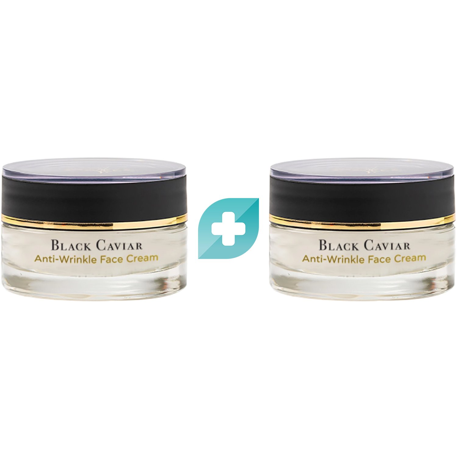 Inalia Σετ Inalia Black Caviar Anti-Wrinkle Face Cream Αντιρυτιδική Κρέμα Προσώπου με Εκχύλισμα Χαβιαριού 2x50ml