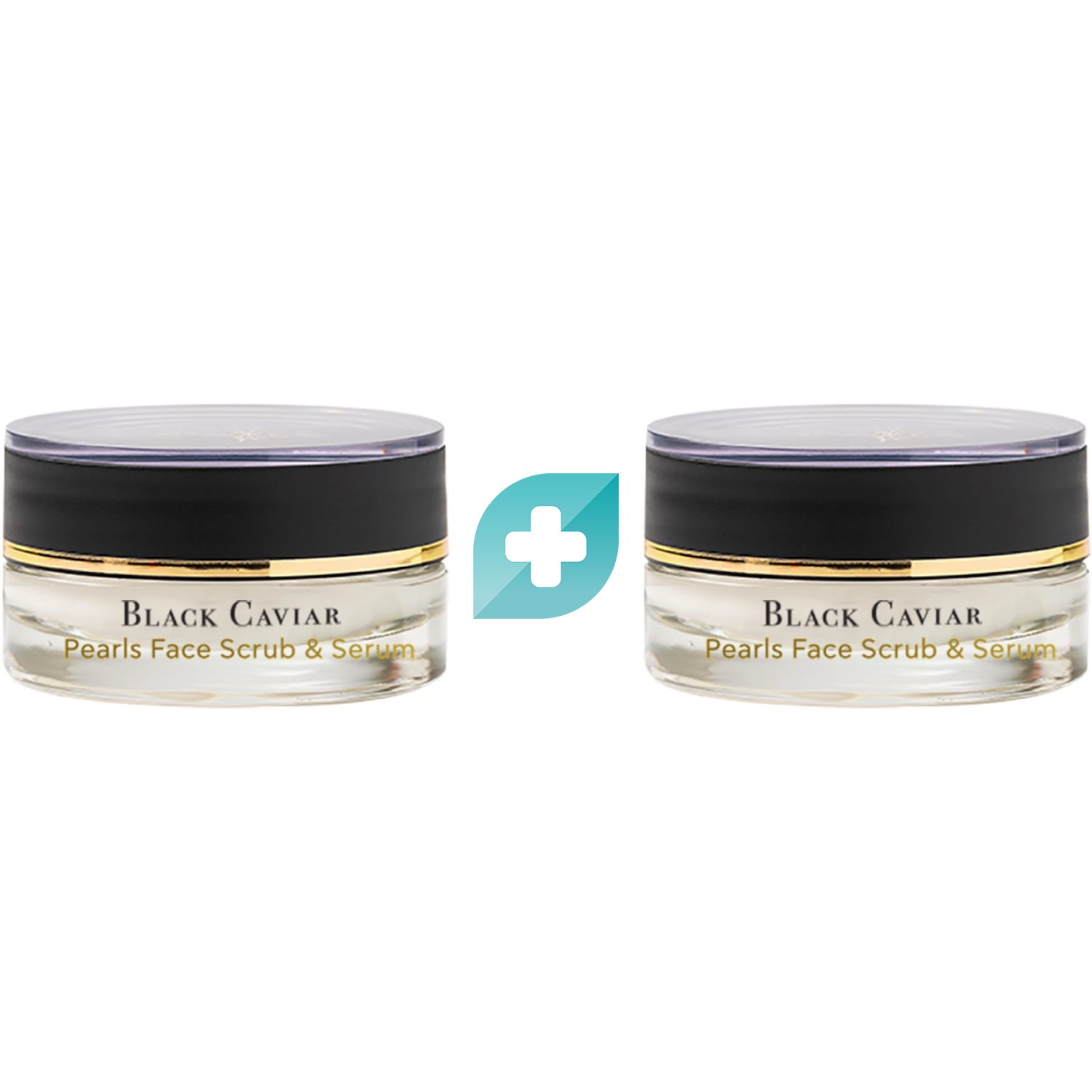 Inalia Σετ Inalia Black Caviar Pearls Face Scrub & Serum Απολεπιστικός Ορός Προσώπου 2 σε 1 με Μικροσφαιρίδια Χαβιαριού 2x15ml