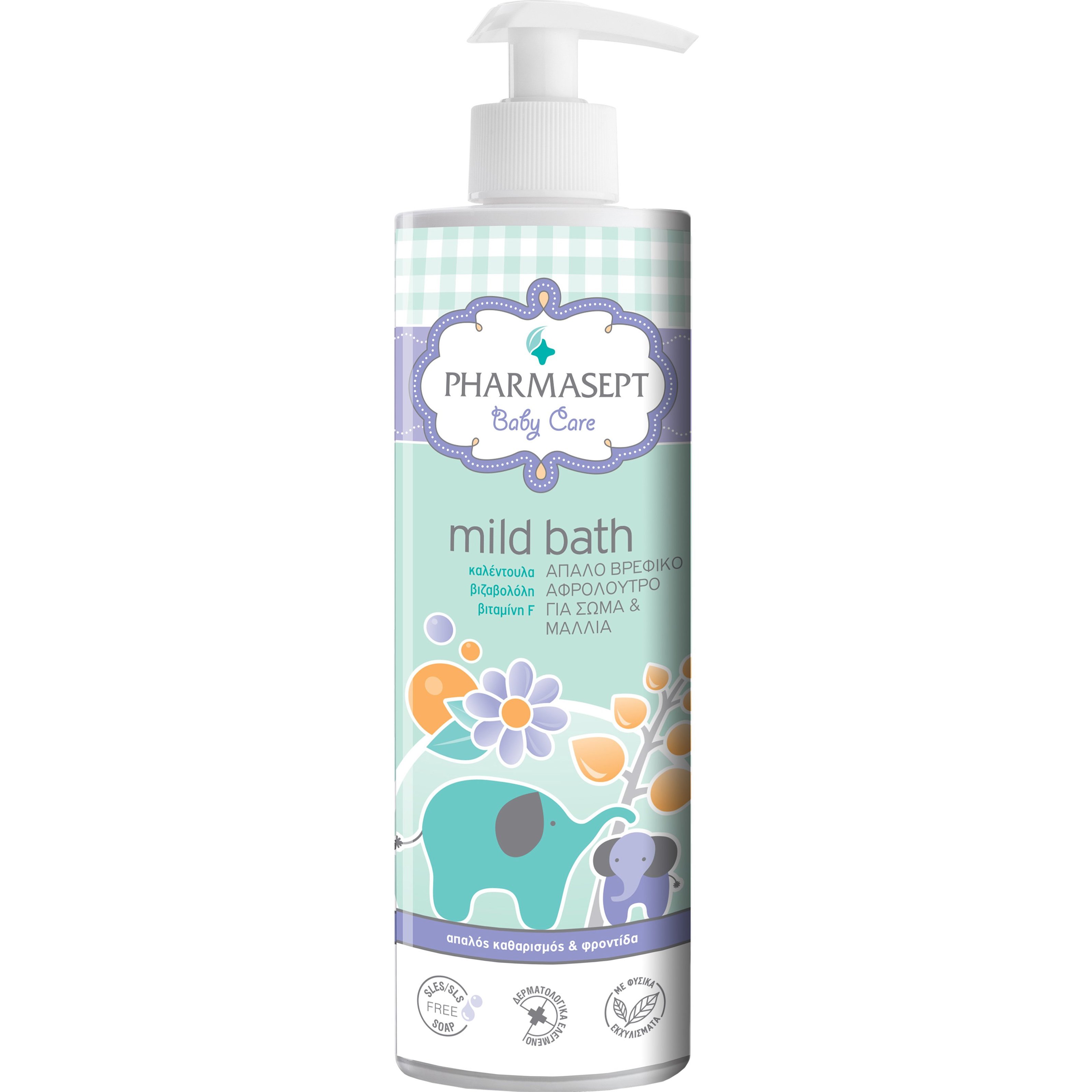 Pharmasept Pharmasept Baby Care Mild Bath 3m+ Βρεφικό Αφρόλουτρο για Σώμα - Μαλλιά Χωρίς Αλκάλια ή Σαπούνι με Ουδέτερο pH 500ml