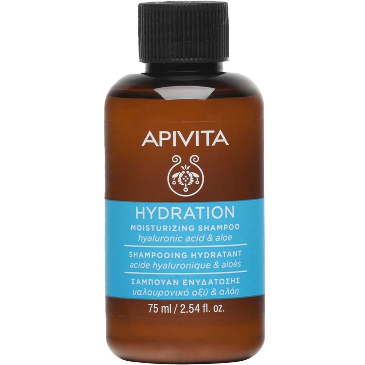 Apivita Apivita Hydration Moisturizing Shampoo with Hyaluronic Acid & Aloe Travel Size Σαμπουάν Ενυδάτωσης με Υαλουρονικό Οξύ & Αλόη 75ml