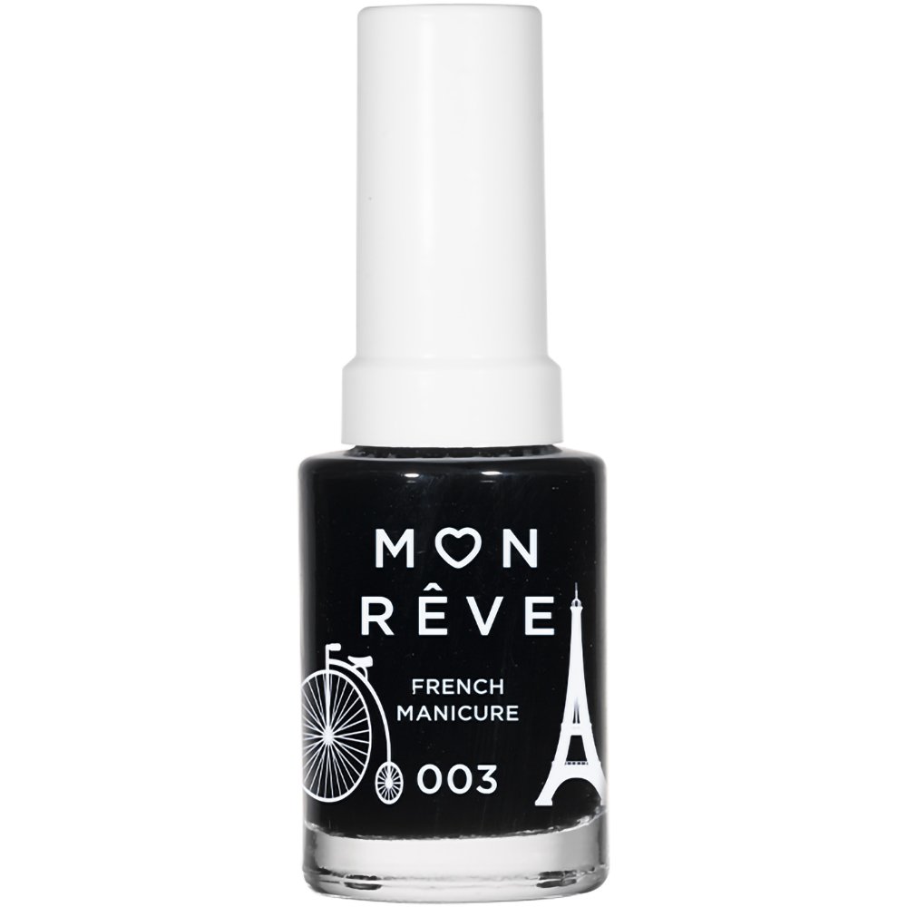 Mon Reve Mon Reve French Manicure Nail Color Βερνίκι Νυχιών για Γαλλικό Μανικιούρ 13ml - 003 Black Tip