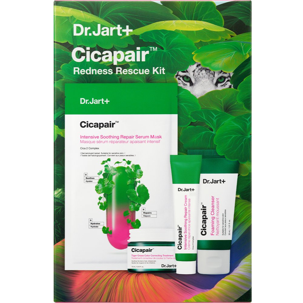 Dr.Jart+ Dr.Jart+ Promo Cicapair Intensive Soothing Repair Serum Mask 25g & Tiger Grass Color Correcting Face Treatment 15ml & Foaming Face Cleanser 30ml & Face Cream 15ml