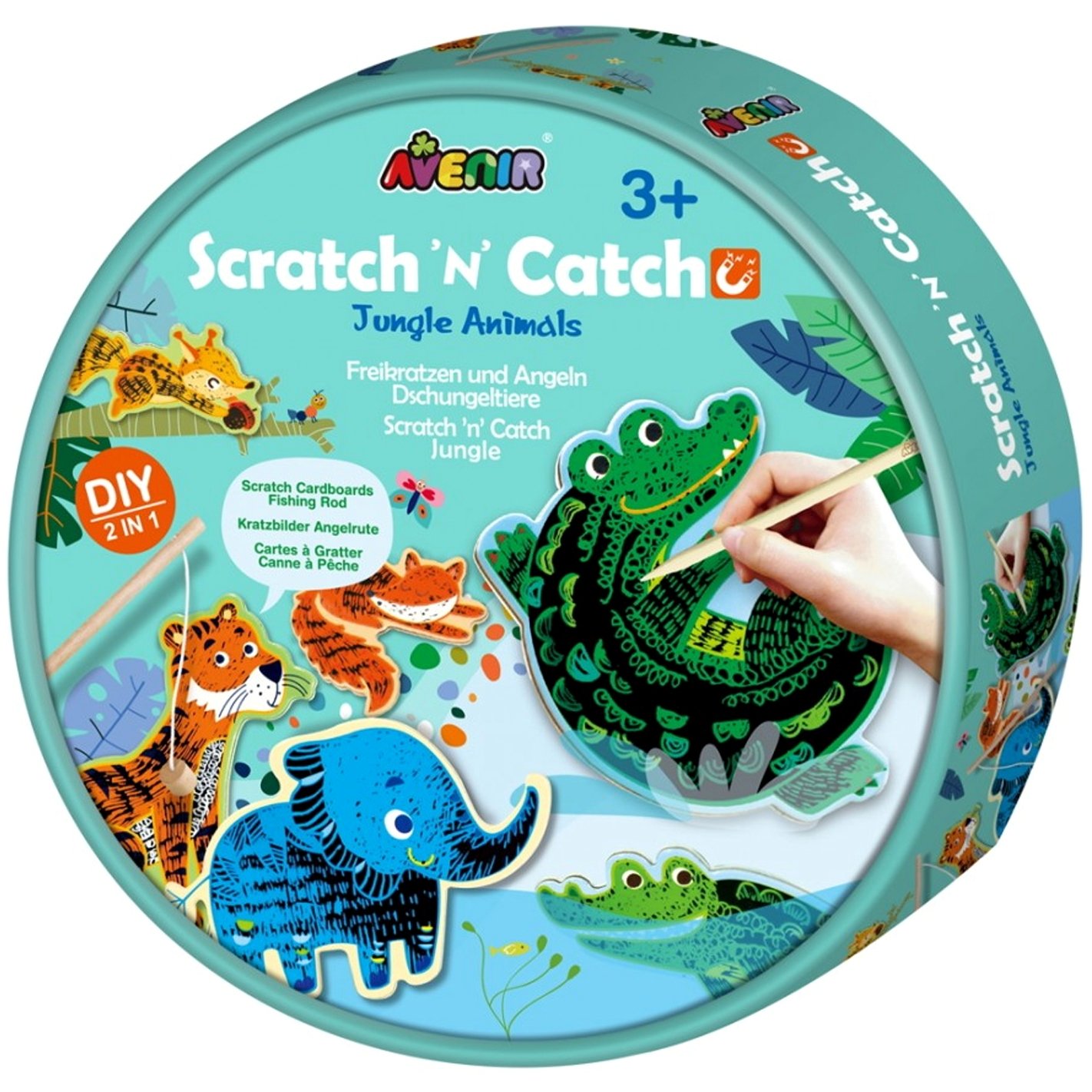 Avenir Avenir Scratch 'N' Catch Κωδ 60765 Παιδικό Εκπαιδευτικό Παιχνίδι 3+ Years 1 Τεμάχιο - Jungle Animals