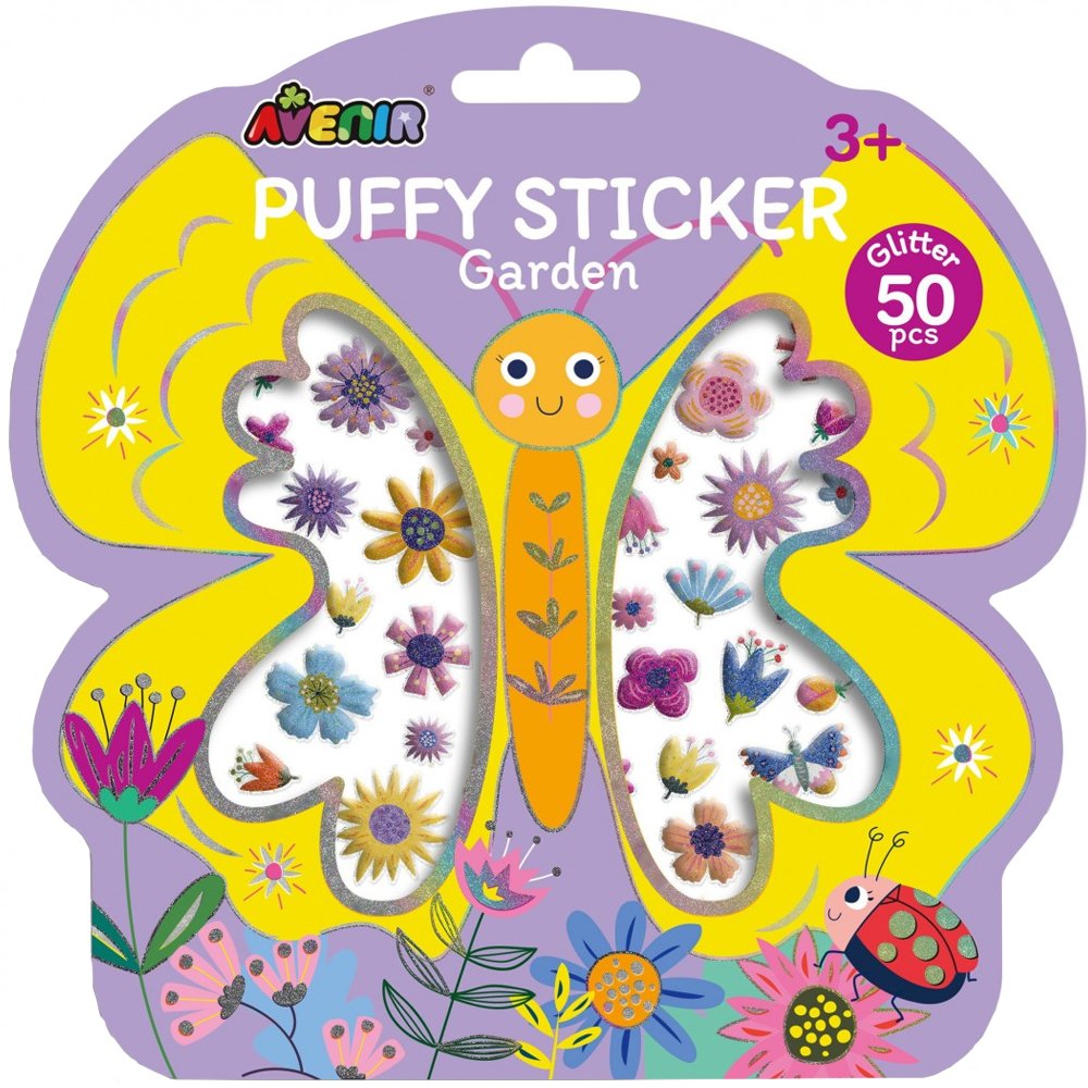 Avenir Puffy Sticker Διασκεδαστικά Τρισδιάστατα Αυτοκόλλητα Λουλουδιών για Παιδιά από 3 Ετών 3+ Years 50 Τεμάχια, Κωδ 60840 - Garden