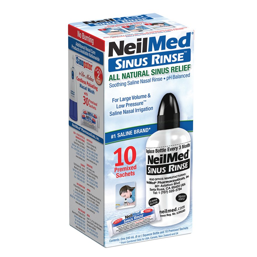 NeilMed NeilMed Sinus Rinse Σύστημα Ρινικών Πλύσεων για Ενήλικες 10 Φακελίσκοι