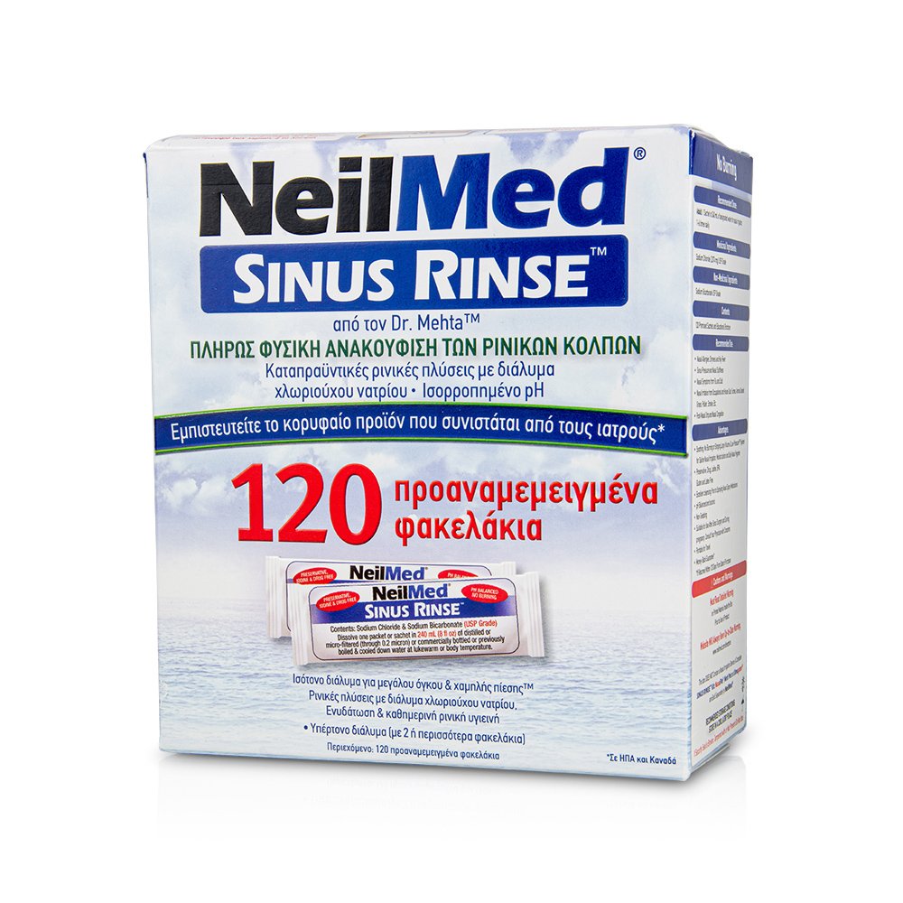 NeilMed NeilMed Sinus Rinse Σύστημα Ρινικών Πλύσεων για Ενήλικες 120 Φακελίσκοι