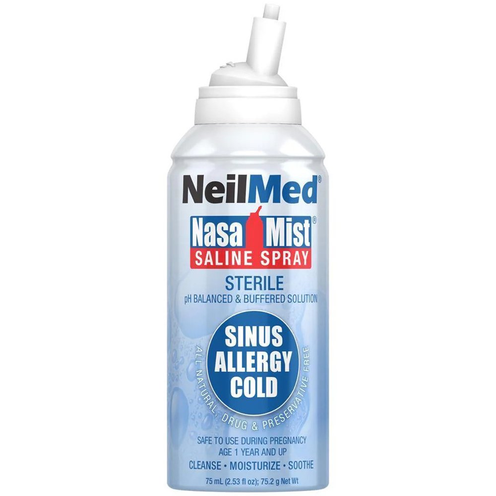 NeilMed NeilMed Nasa Mist Isotonic Nasal Saline Spray Αποστειρωμένο Καταπραϋντικο Ρινικό Σπρέι Φυσιολογικού Ορού 75.2g