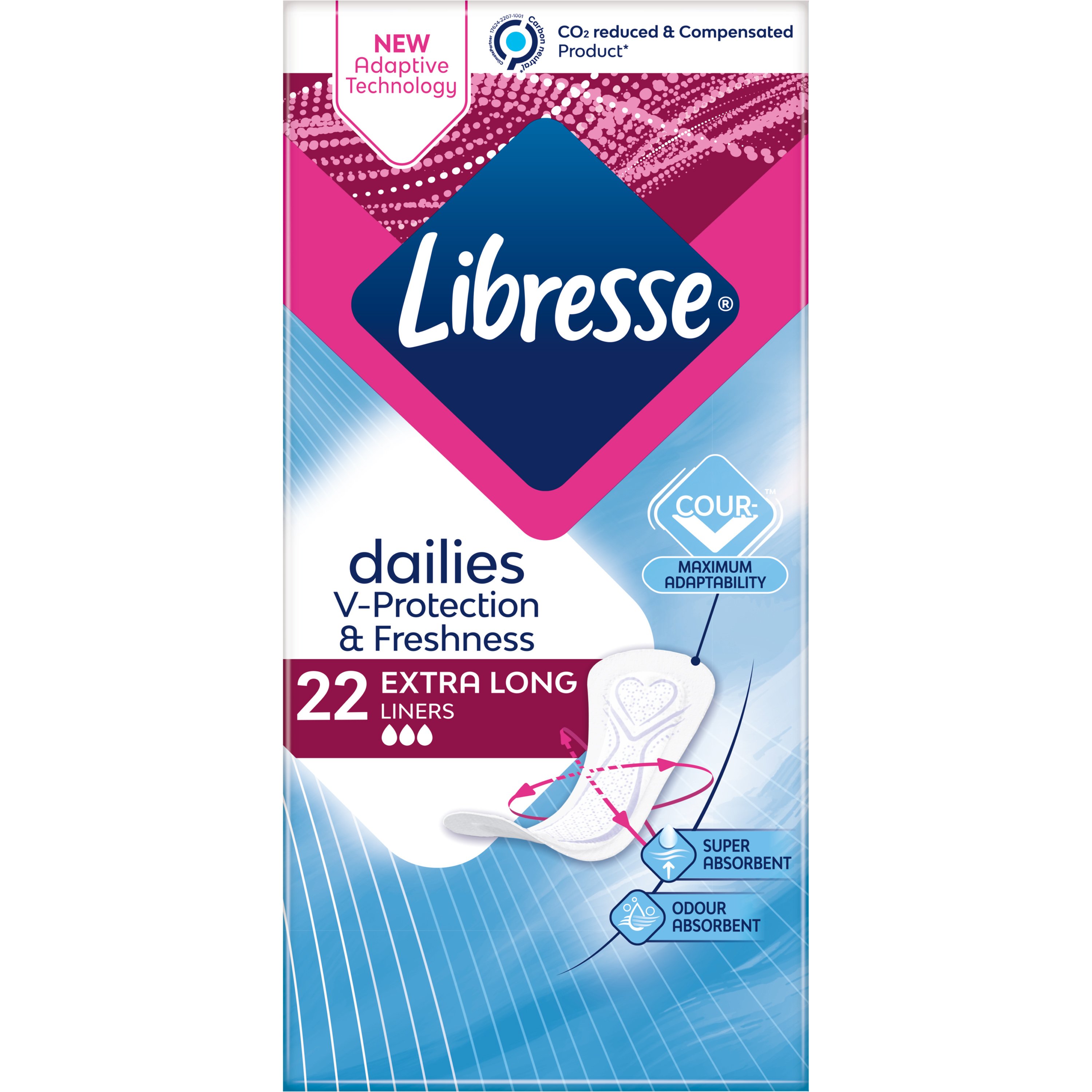 Libresse Libresse Daily Fresh Extra Long Σερβιέτες 22 Τεμάχια