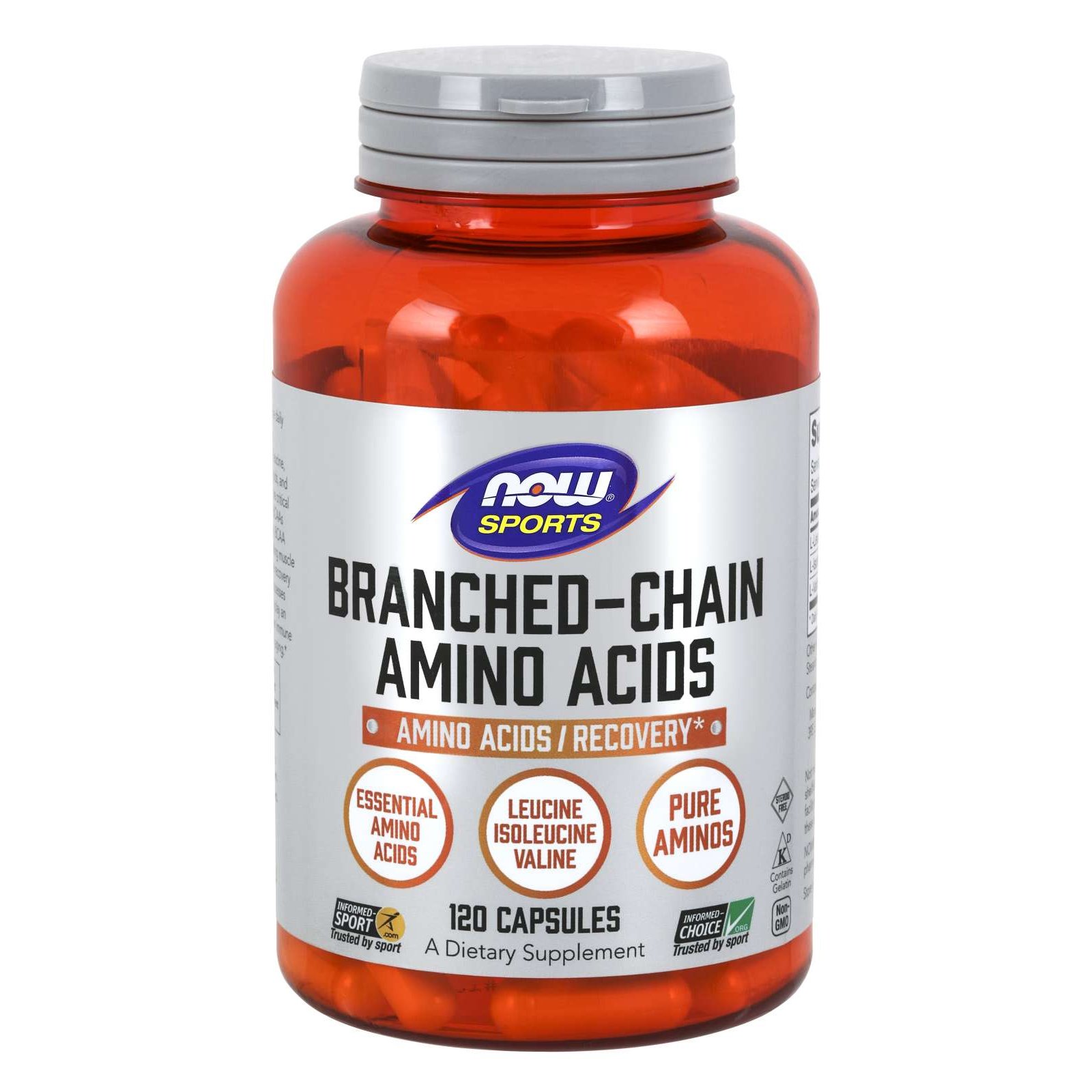 Now Now Foods Branched Chain Amino Acids Συμπλήρωμα Διατροφής Πεπτιδικής Μορφής Αμινοξέα, Ενίσχυση Μυϊκής Αποκατάστασης 120veg.caps