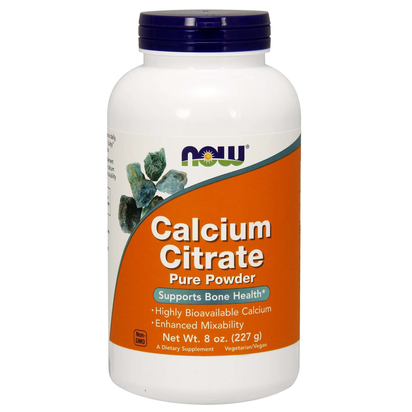 Now Now Foods Calcium Citrate Pure Powder (Vegetarian) Συμπλήρωμα Διατροφής, Κιτρικό Ασβέστιο Υψηλής Καθαρότητας σε Σκόνη 227gr