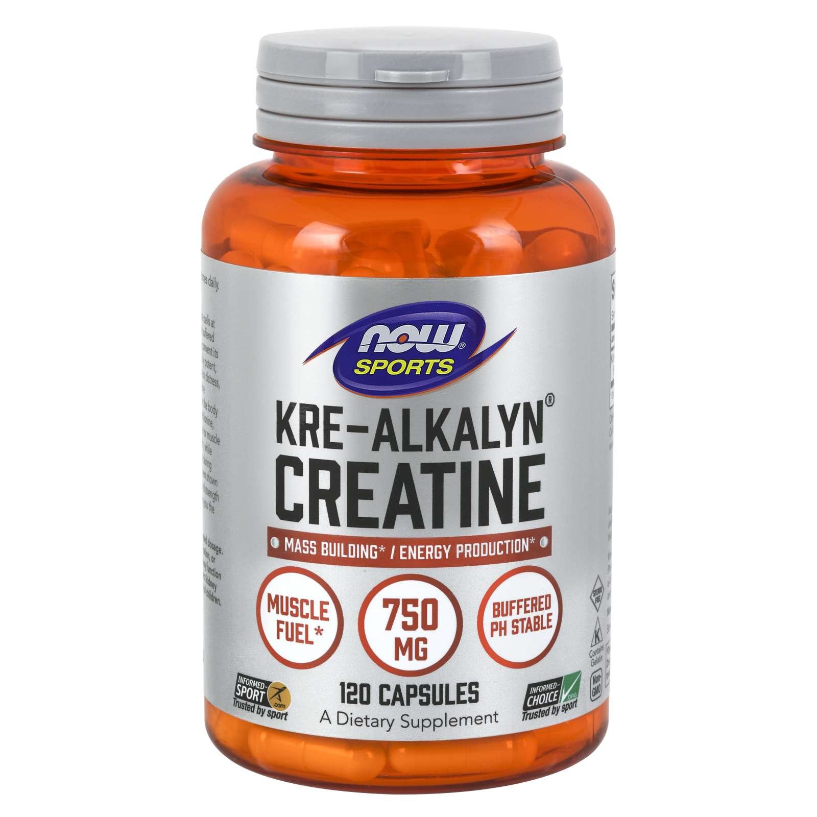 Now Now Foods Kre-Alkalyn® Creatine 750mg Συμπλήρωμα Διατροφής, Φόρμουλα Καθαρής Κρεατίνης 120 Caps