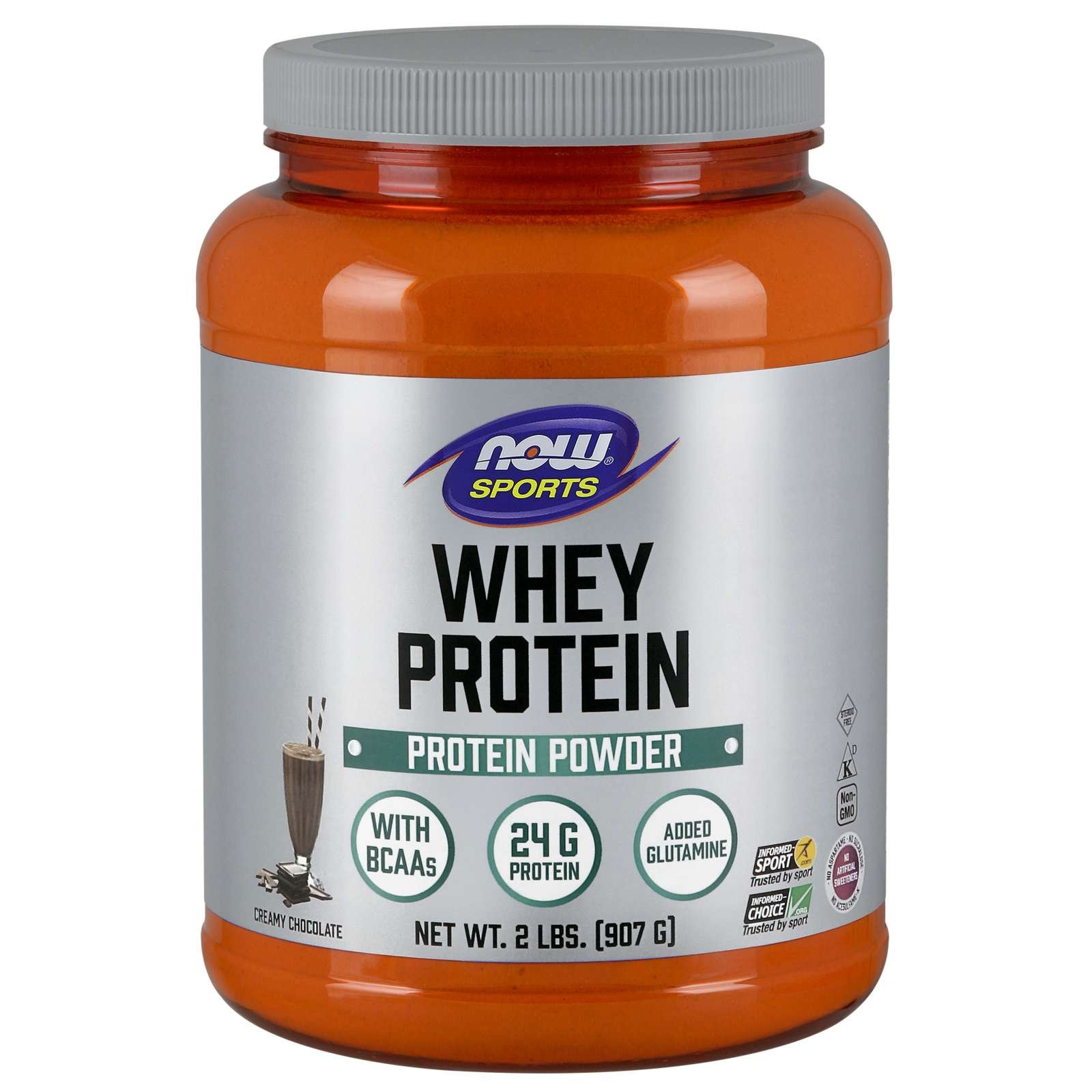 Now Now Foods Whey Protein Creamy Chocolate Powder Συμπλήρωμα Διατροφής Πρωτεΐνη Ορού Γάλακτος Υψηλής Διατροφικής Αξίας 907gr