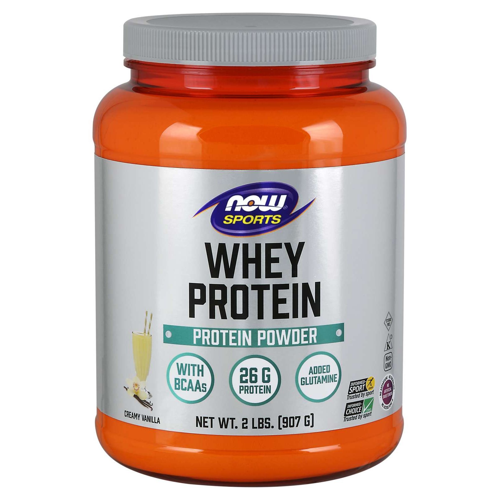 Now Now Foods Whey Protein Vanilia Powder Συμπλήρωμα Διατροφής Πρωτεΐνη Ορού Γάλακτος Υψηλής Διατροφικής Αξίας 908gr