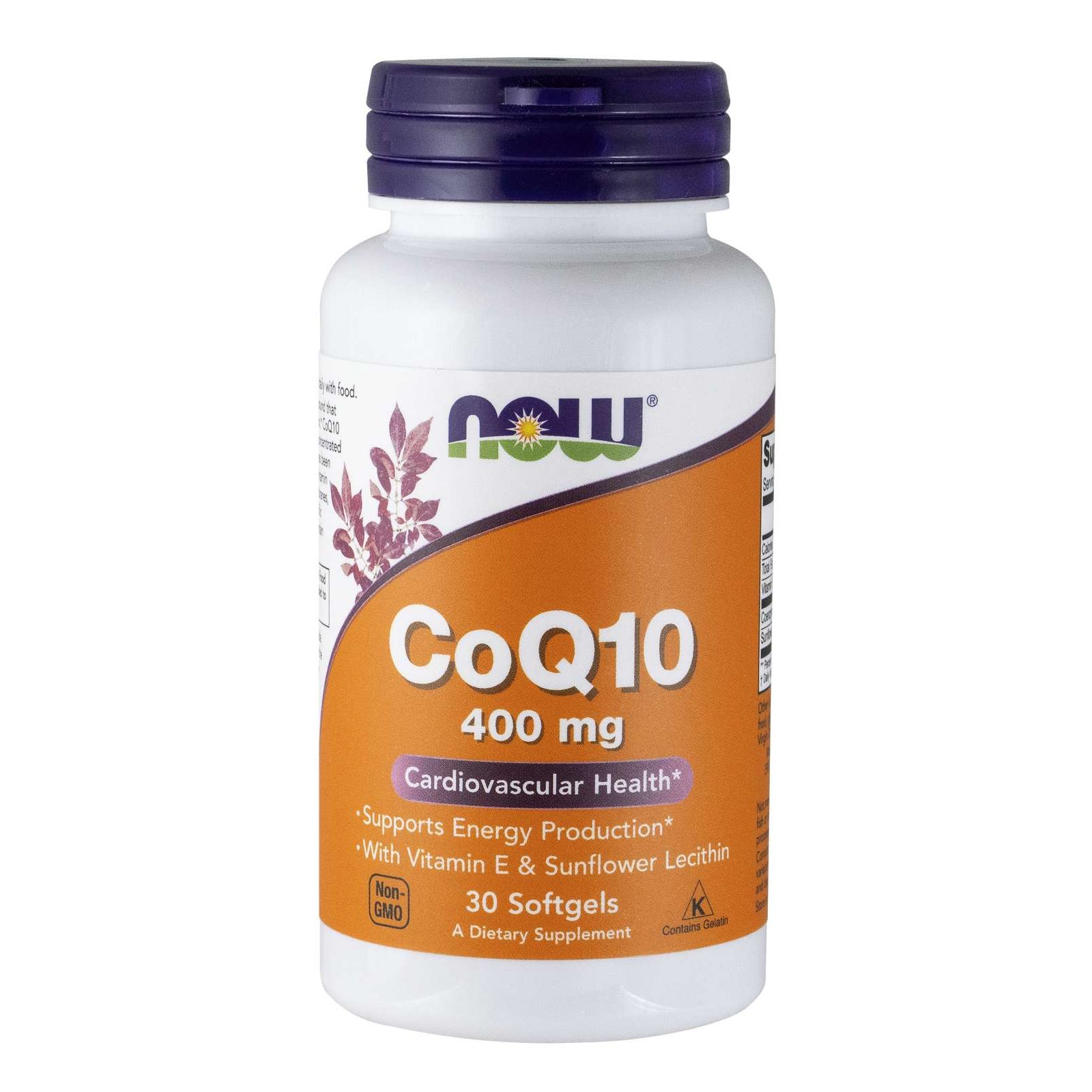 Now Now Foods CoQ10 400mg With Vitamin E & Lecithin Συμπλήρωμα για Υγιές Καρδιαγγειακό Σύστημα με Αντιοξειδωτική Δράση 30 Softgels