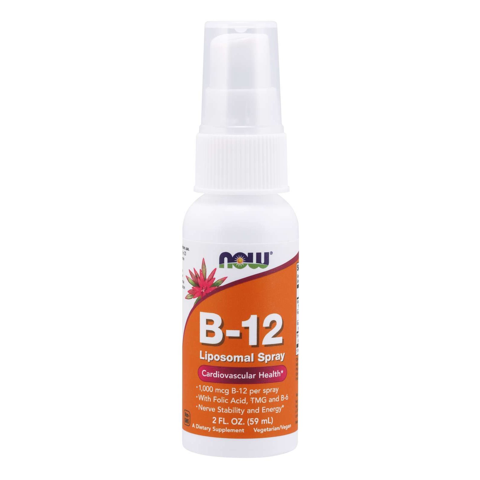 Now Now Foods Liquid B12 Liposomal Spray Συμπλήρωμα Διατροφής, Βιταμίνη Β-12 Λιποσωμιακής Μορφής για Μεγαλύτερη Απορρόφηση 59ml