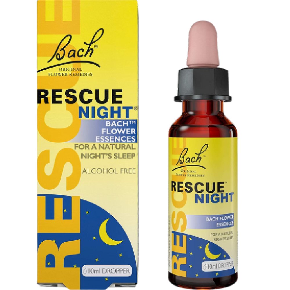 Bach Bach Rescue Night Drops Συμπλήρωμα Διατροφής με Συνδυασμό Ανθοϊαμάτων για την Αντιμετώπιση της Αϋπνίας 10ml