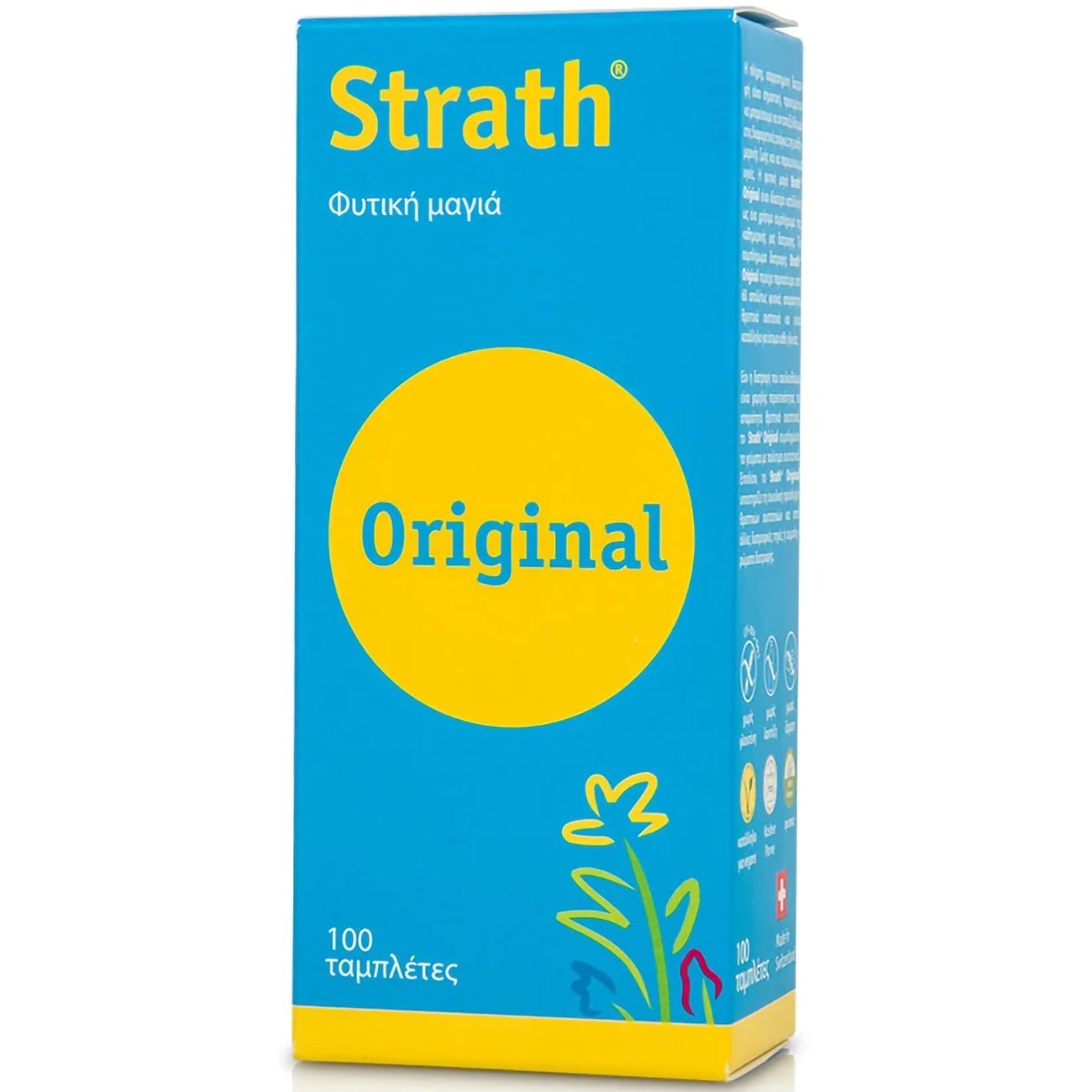 Strath Strath Original Συμπλήρωμα Διατροφής Φυτικής Μαγιάς για την Καλή Υγεία του Οργανισμού 100tabs