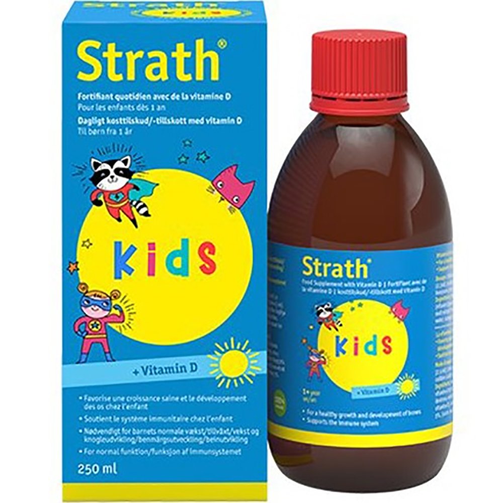 Strath Strath Kids Συμπλήρωμα Διατροφής για Παιδιά με Βιταμίνη D για την Ενίσχυση του Ανοσοποιητικού 250ml