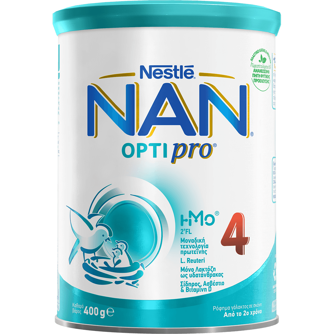 Nestle Nestle NAN Optipro 4 Ρόφημα Γάλακτος σε Σκόνη Εμπλουτισμένο με Βιταμίνες & Μέταλλα, Κατάλληλο Από τον 2ο Χρόνο 400gr