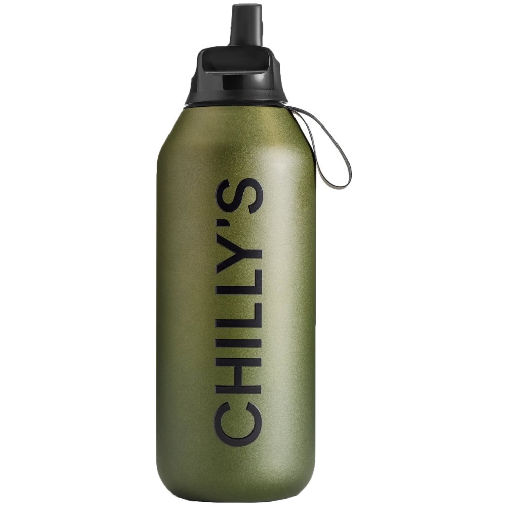 Chilly's Chilly's Series 2 Flip Cargo Reusable Bottle Ανοξείδωτο Θερμός για Ζεστά & Κρύα Ροφήματα 500ml - Moss