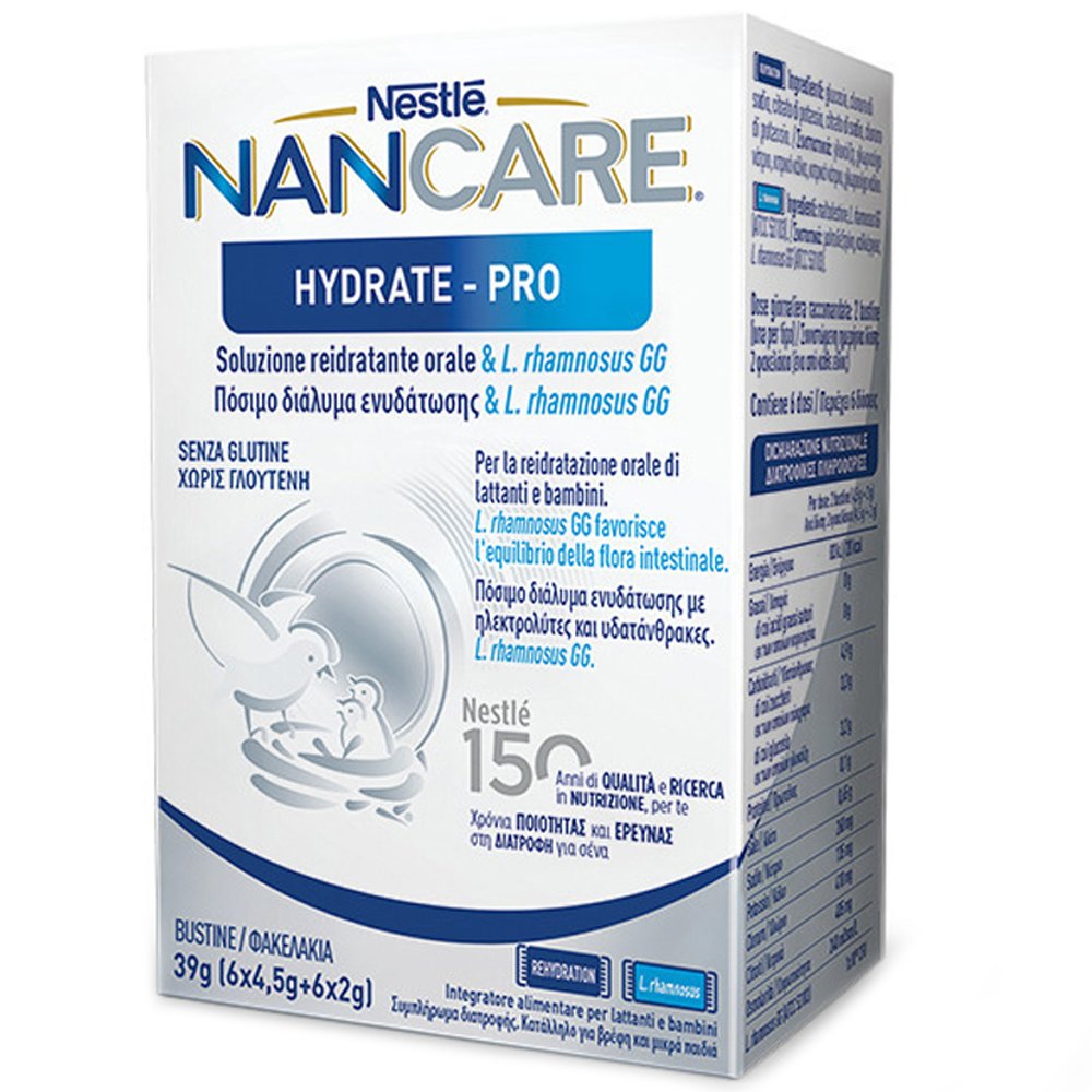 Nestle NANCare Hydrate-Pro Πόσιμο Διάλυμα Ενυδάτωσης με Ηλεκτρολύτες, Υδατάνθρακες & L.Rhamnosus για Βρέφη & Παιδιά 39g φωτογραφία