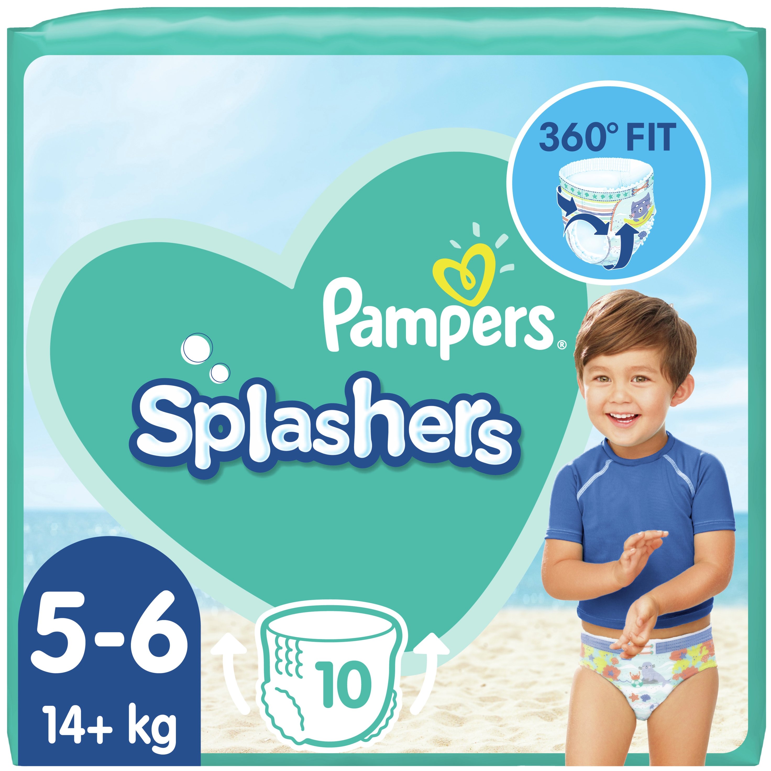 Pampers Pampers Splashers No5-6 (14+kg) 10 πάνες