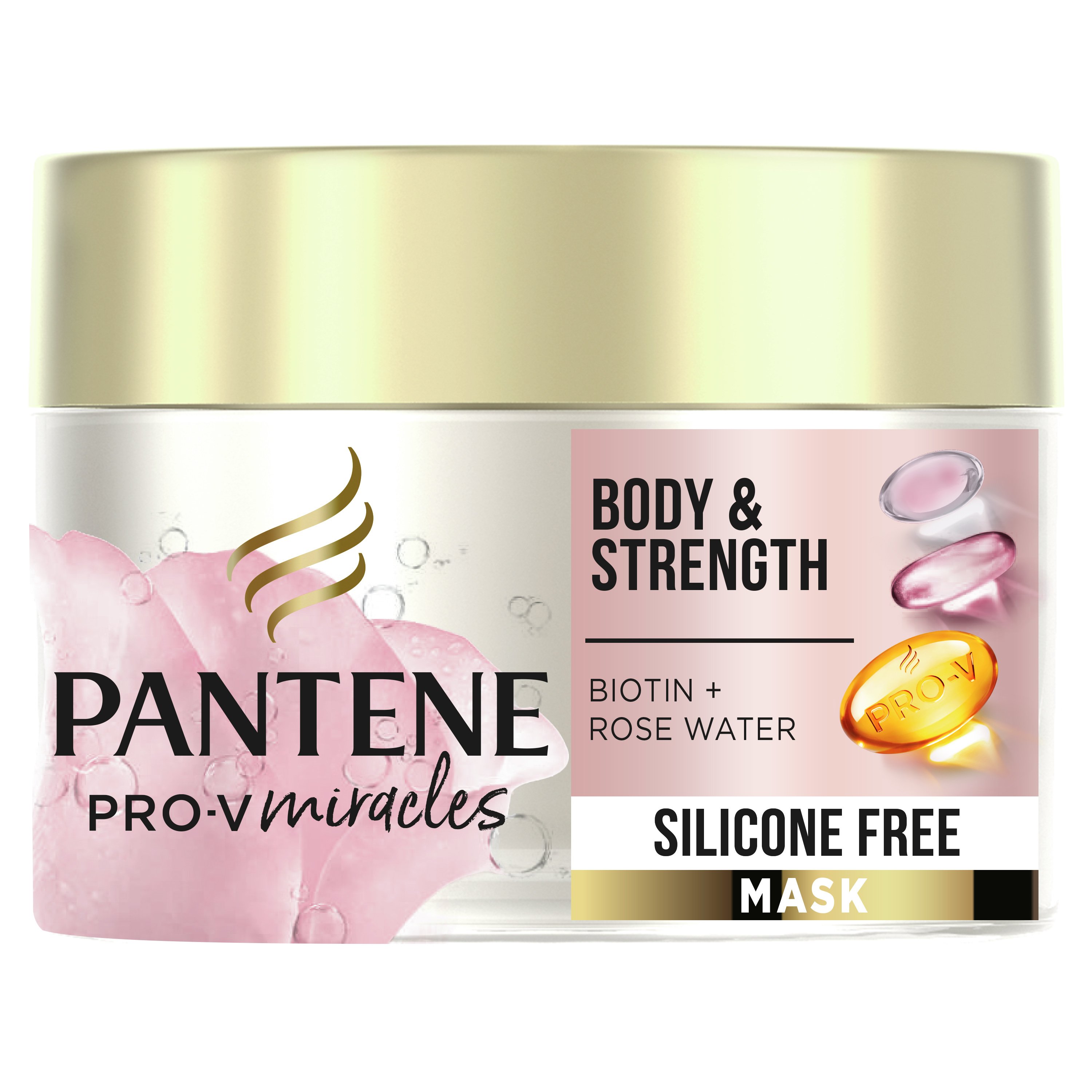 Pantene Pantene Pro-V Miracles Long & Thick Μάσκα Μαλλιών Χωρίς Σιλικόνη, με Βιοτίνη & Ροδόνερο 160ml