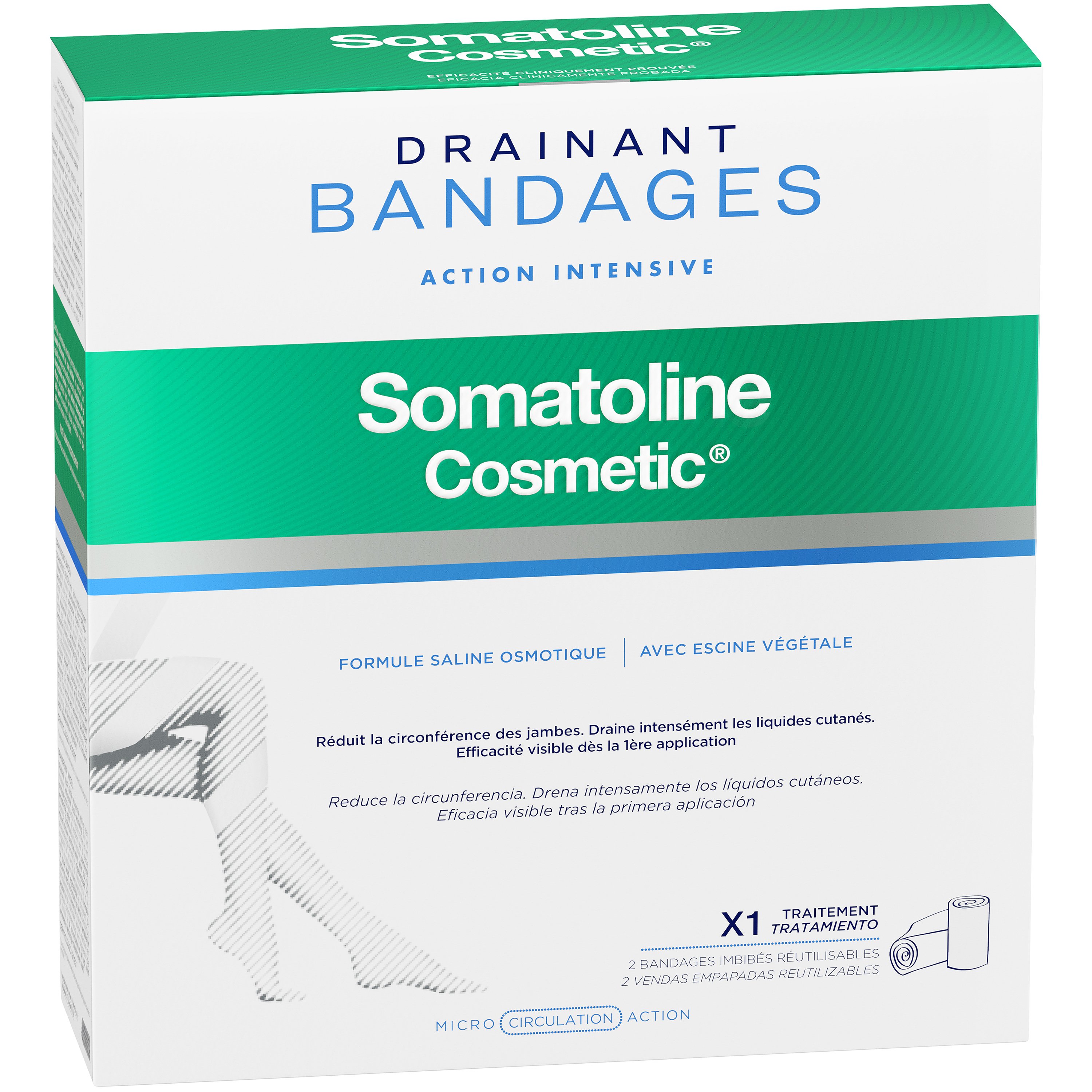 Somatoline Somatoline Cosmetic Action Intensive Bandages Treatment Αγωγή με Επιδέσμους για την Αποσυμφόρηση των Ποδιών 1 Τεμάχιο