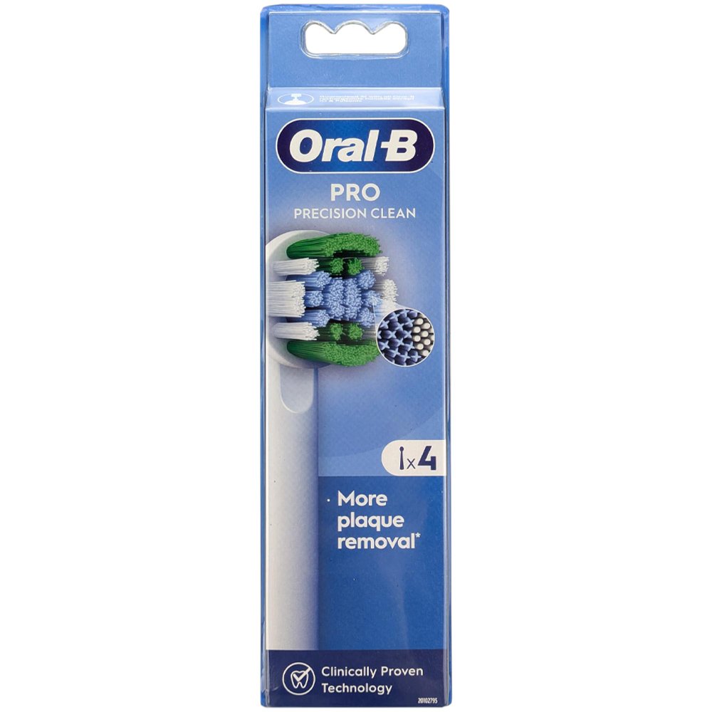 Oral-B Pro Precision Clean Medium Electric Toothbrush Head White Ανταλλακτικές Κεφαλές Ηλεκτρικής Οδοντόβουρτσας για Αφαίρεση της Πλάκας, με Μεσαίας Σκληρότητας Ίνες & Ένδειξη Αντικατάστασης Κεφαλής 4 Τεμάχια φωτογραφία