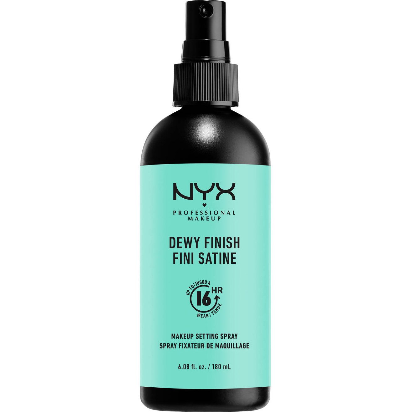 NYX Professional Makeup Nyx Professional Makeup Dewy Finish Setting Spray Σταθεροποιητικό Μακιγιάζ με Σατινέ Αποτέλεσμα & Διάρκειας Μέχρι 16 Ώρες 180ml