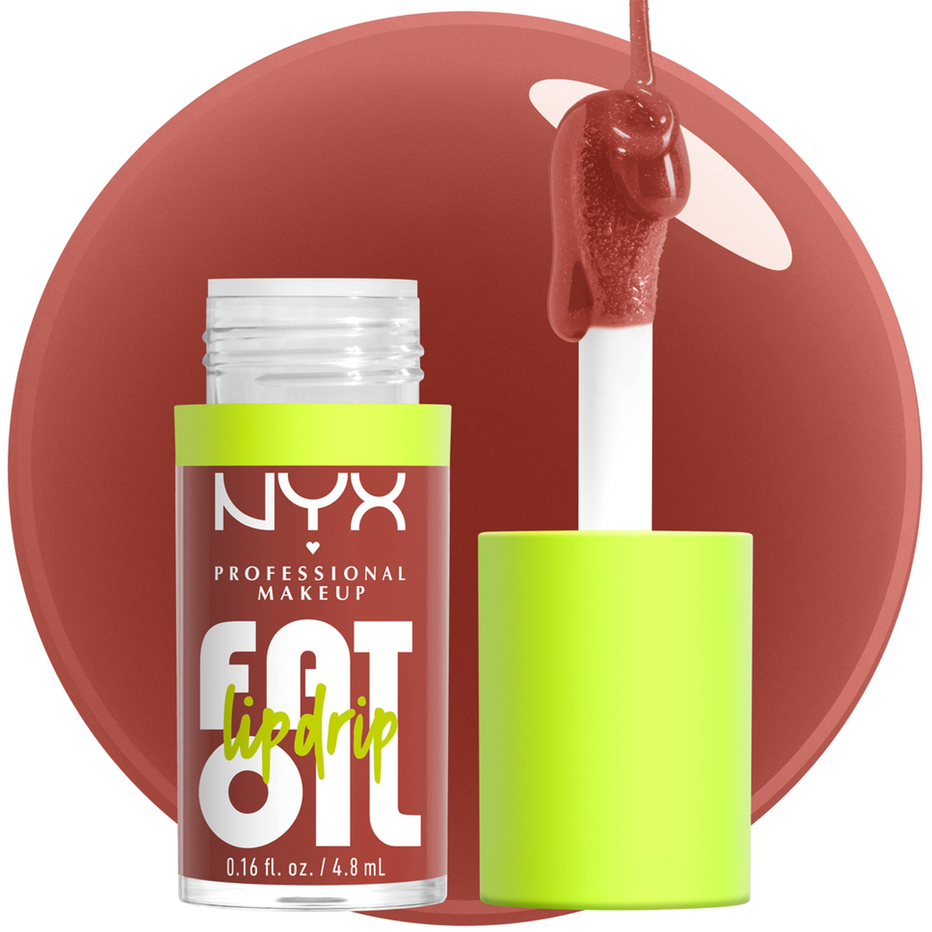 Nyx Professional Makeup Fat Oil Lip Drip Έλαιο Χειλιών για Εξαιρετικά Λαμπερό Αποτελέσμα & Προστασία 4.8ml - Splash of Cream