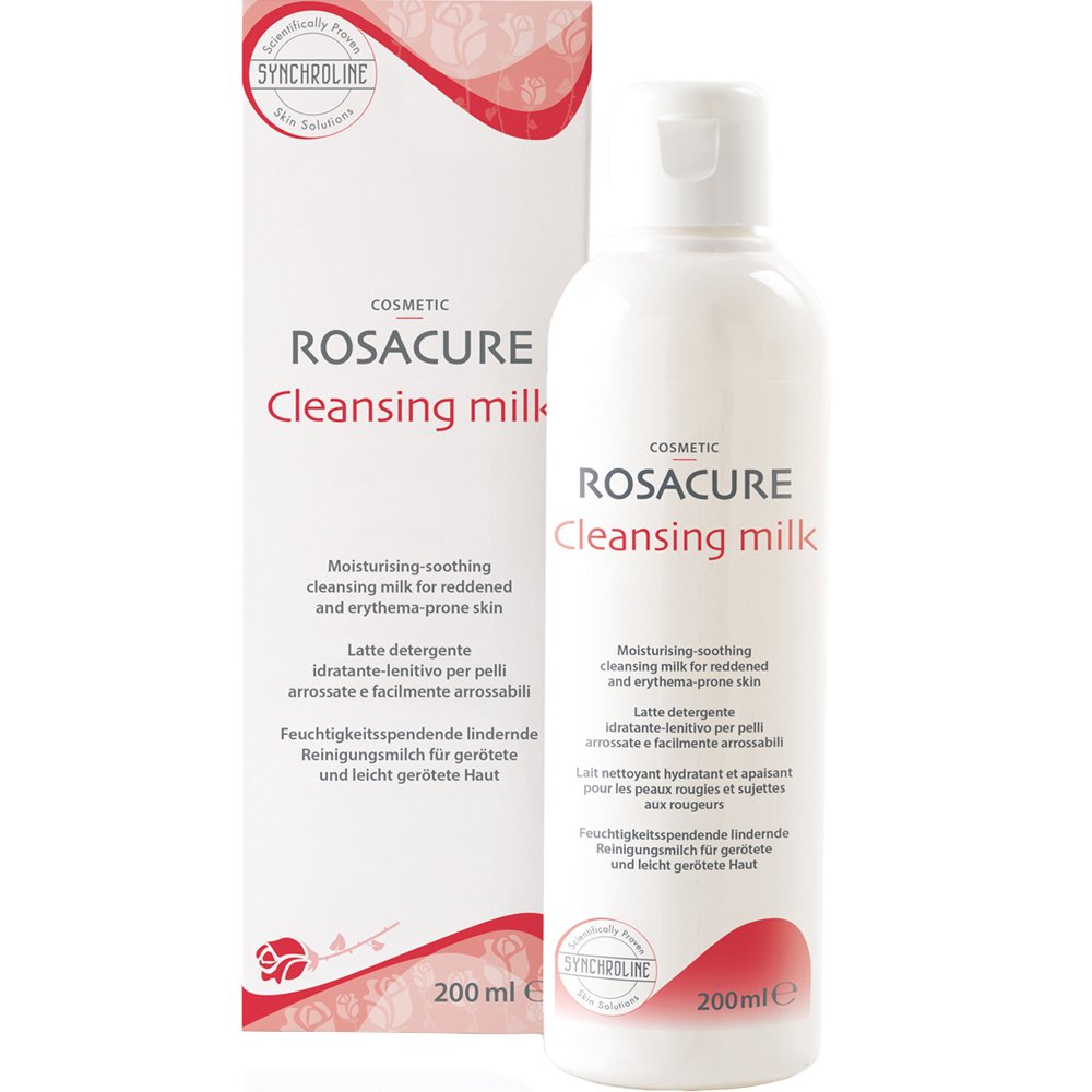 Synchroline Synchroline Rosacure Cleansing Milk Ειδικό Γαλάκτωμα Καθαρισμού Προσώπου για Ευαίσθητες Επιδερμίδες με Τάση Ερυθήματος 200ml