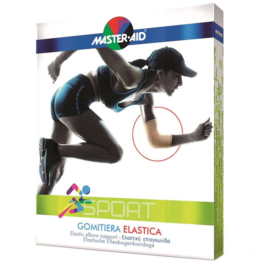 Master Aid Master Aid Sport Elastic Elbow Support Ελαστική Επιαγκωνίδα σε Μπεζ Χρώμα 1 Τεμάχιο - 32-36cm