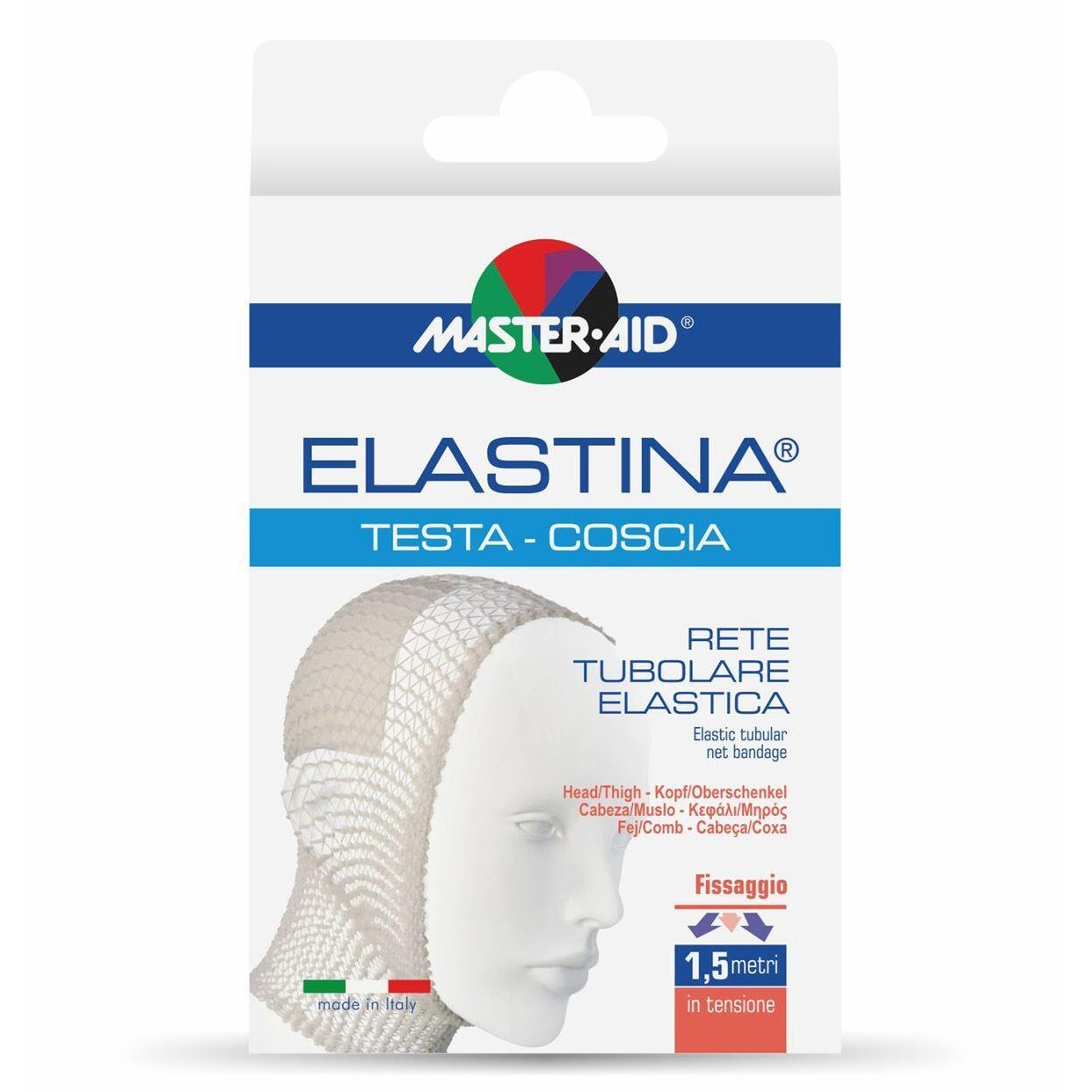 Master Aid Elastina Testa - Coscia 1.5m Ελαστικός Σωληνοειδής Δικτυωτός Επίδεσμος για Κεφάλι / Μηρό 1 Τεμάχιο φωτογραφία