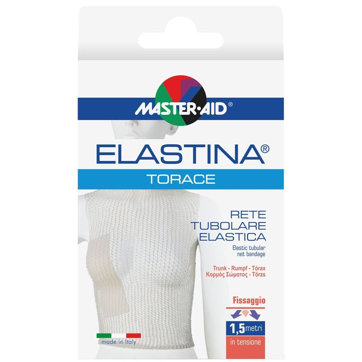 Master Aid Elastina Torace 1.5m Ελαστικός Σωληνοειδής Δικτυωτός Επίδεσμος για τον Κορμό του Σώματος 1 Τεμάχιο φωτογραφία